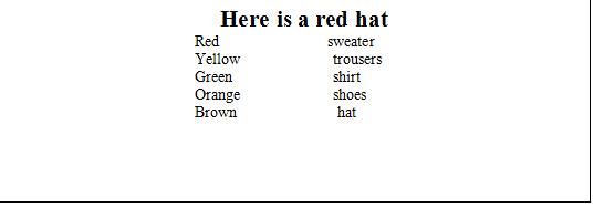 Here is a red hat